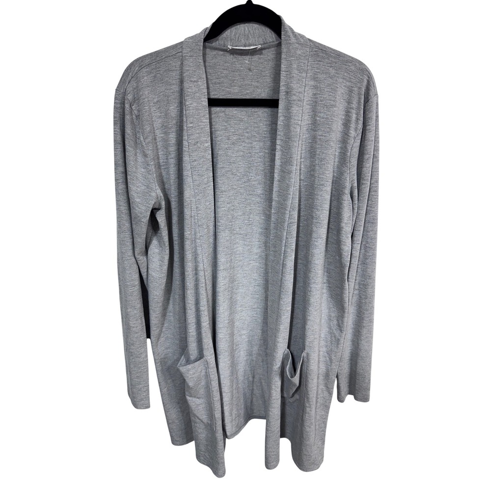 Zanana XL Women's Gray Ribbed Knit Cardigan Top Cozy Lounge Casual Chic